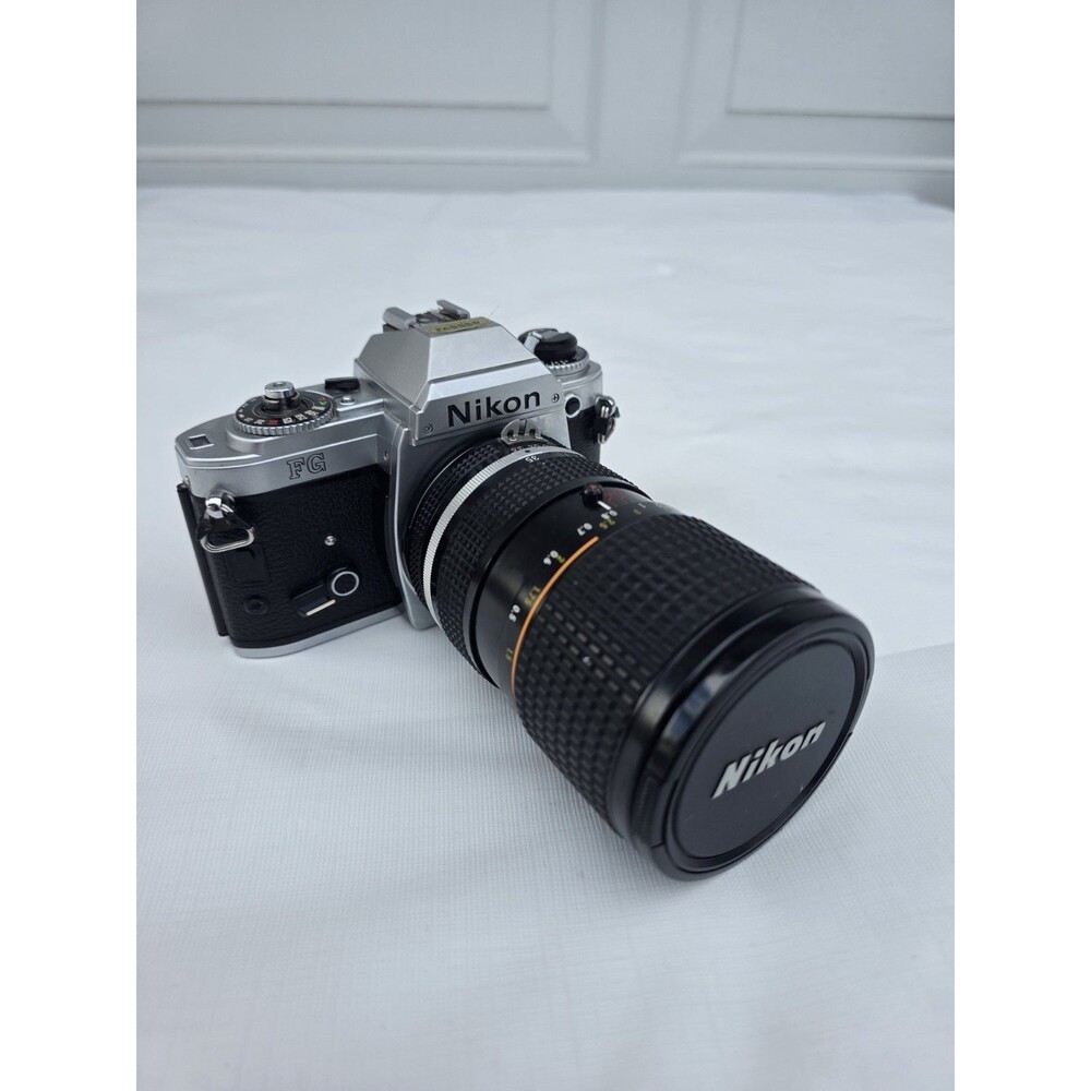 Nikon FG 35mm Film Camera Chrome + Zoom-Nikkor 35-70mm f/3.5 Ai Lens Macro Vinta - Picture 11 of 16